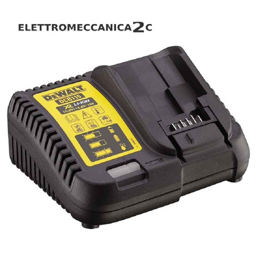 DEWALT DCB115 caricabatteria universale batterie litio xr 10,8-14,4-18v  4ah/ora • Elettromeccanica 2C • Vendita Assistenza Elettroutensili